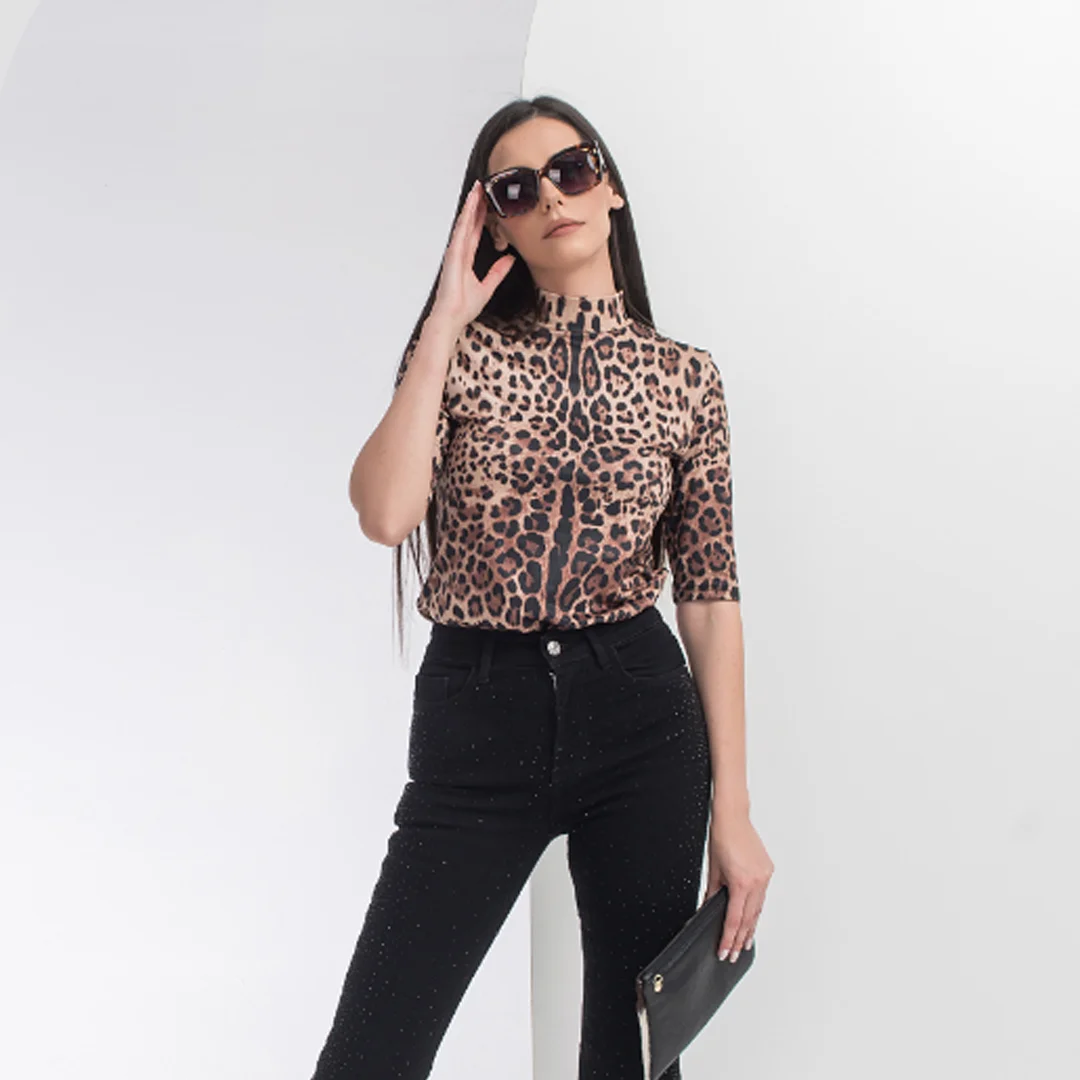 Polo de damă cu imprimeu