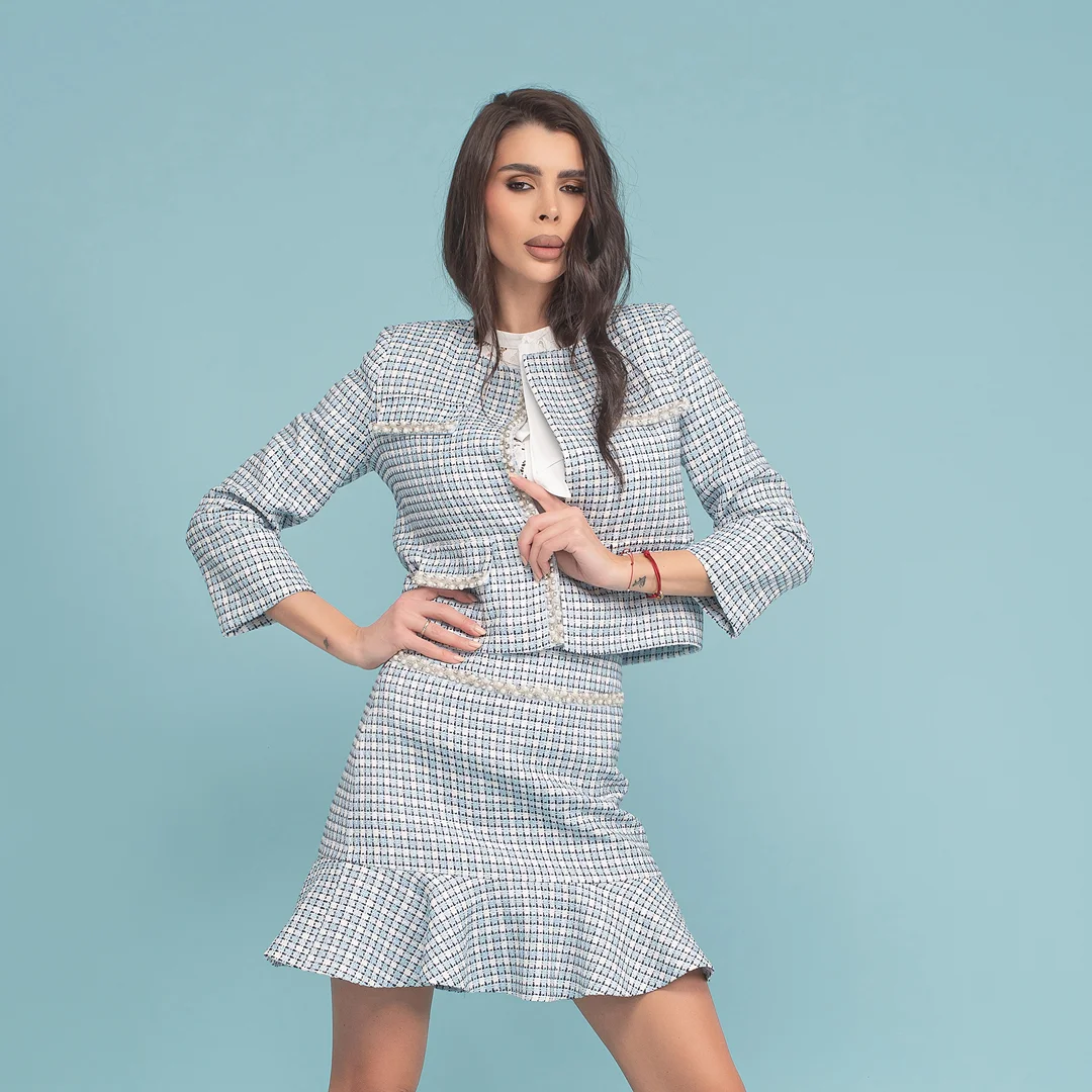 Sacou din boucle cu perle