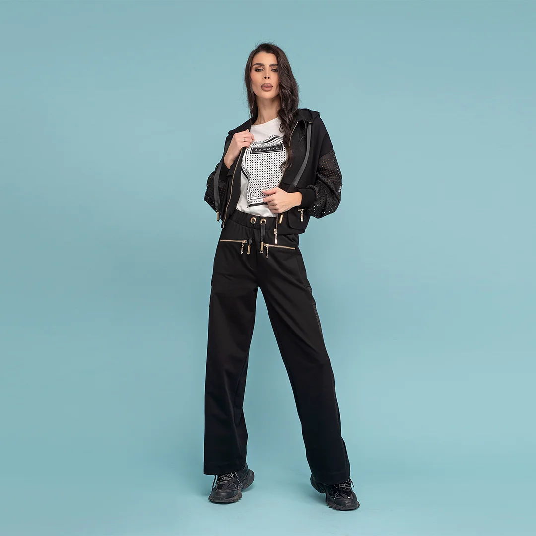 Pantaloni cu plasă și șireturi