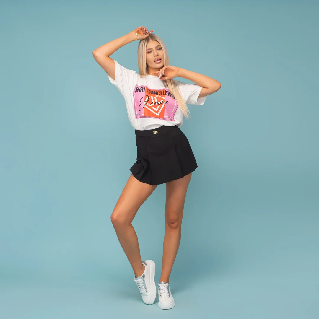 Fusta-pantalon plisata