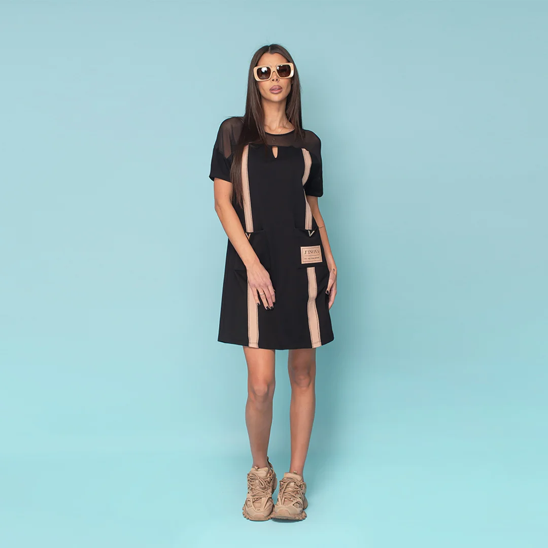 Rochie de dama dreapta cu buzunare