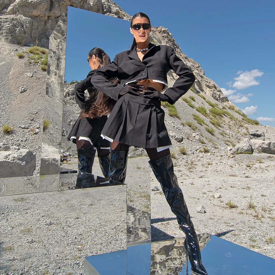 Fusta-pantalon plisata