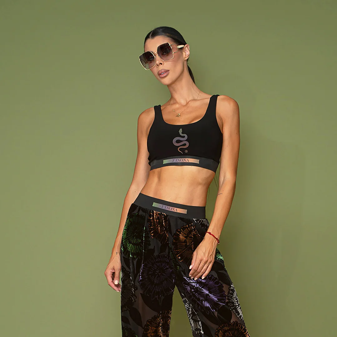 Top scurt cu imprimeu