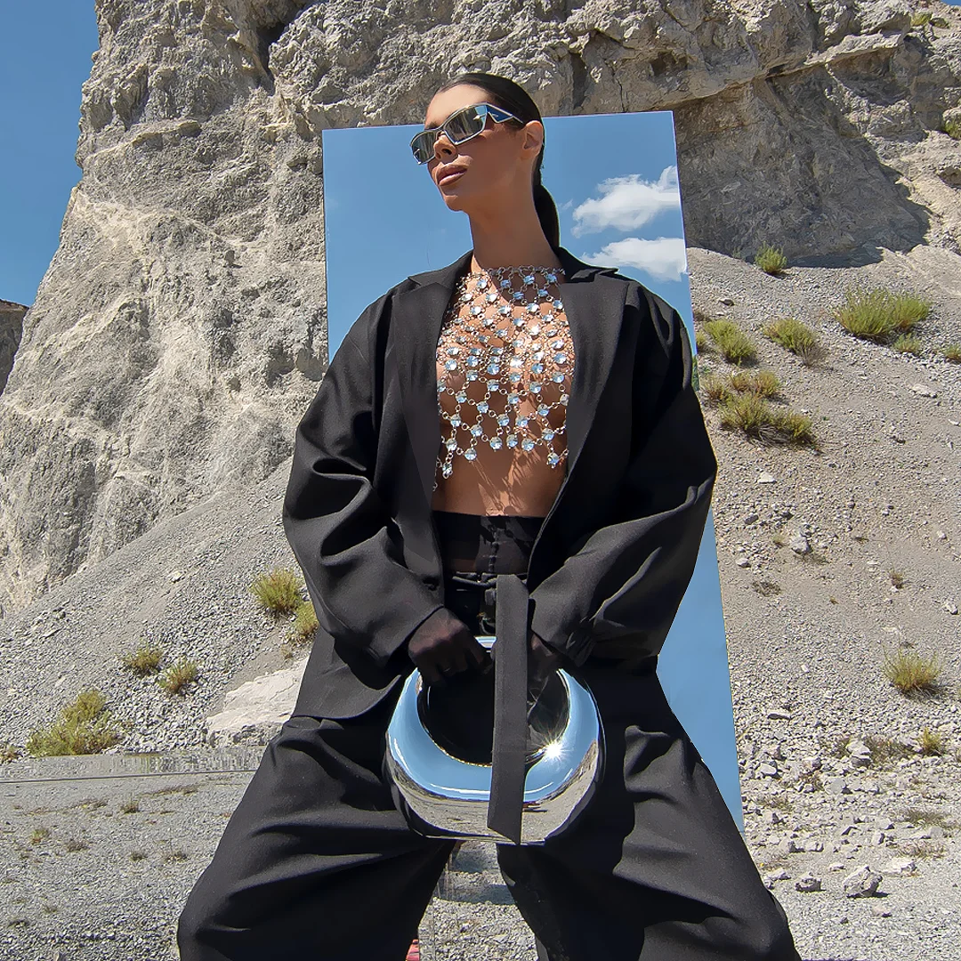 Sacou de dama bicolor